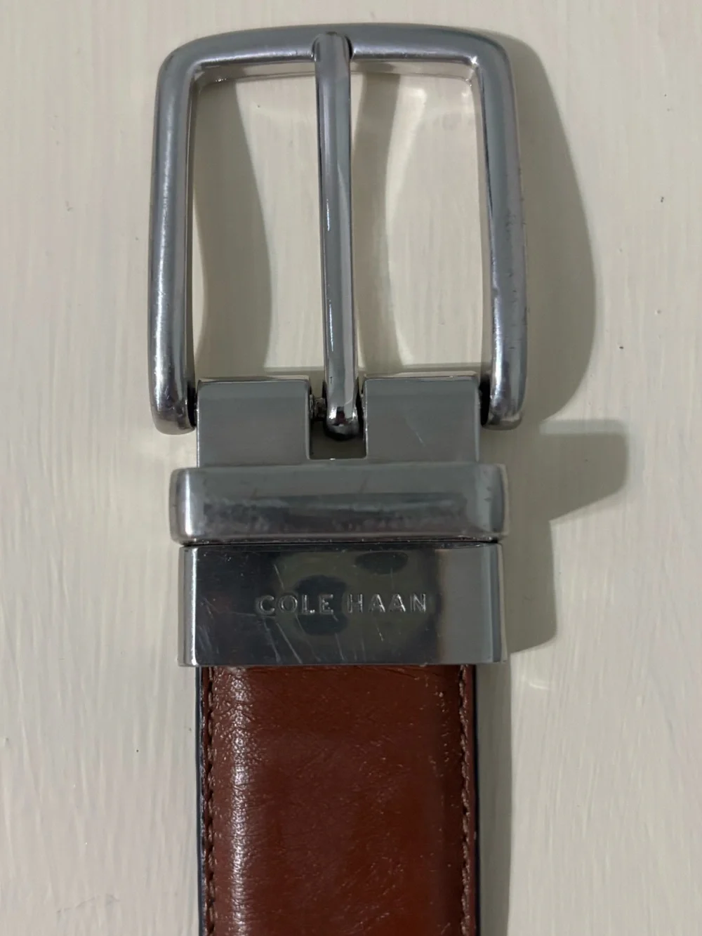 Cole Haan Reversible Belt Brown Navy Size 32 80